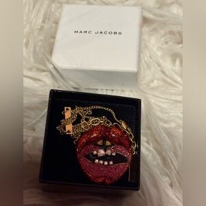 Marc Jacobs Lips Crystal Statement Necklace